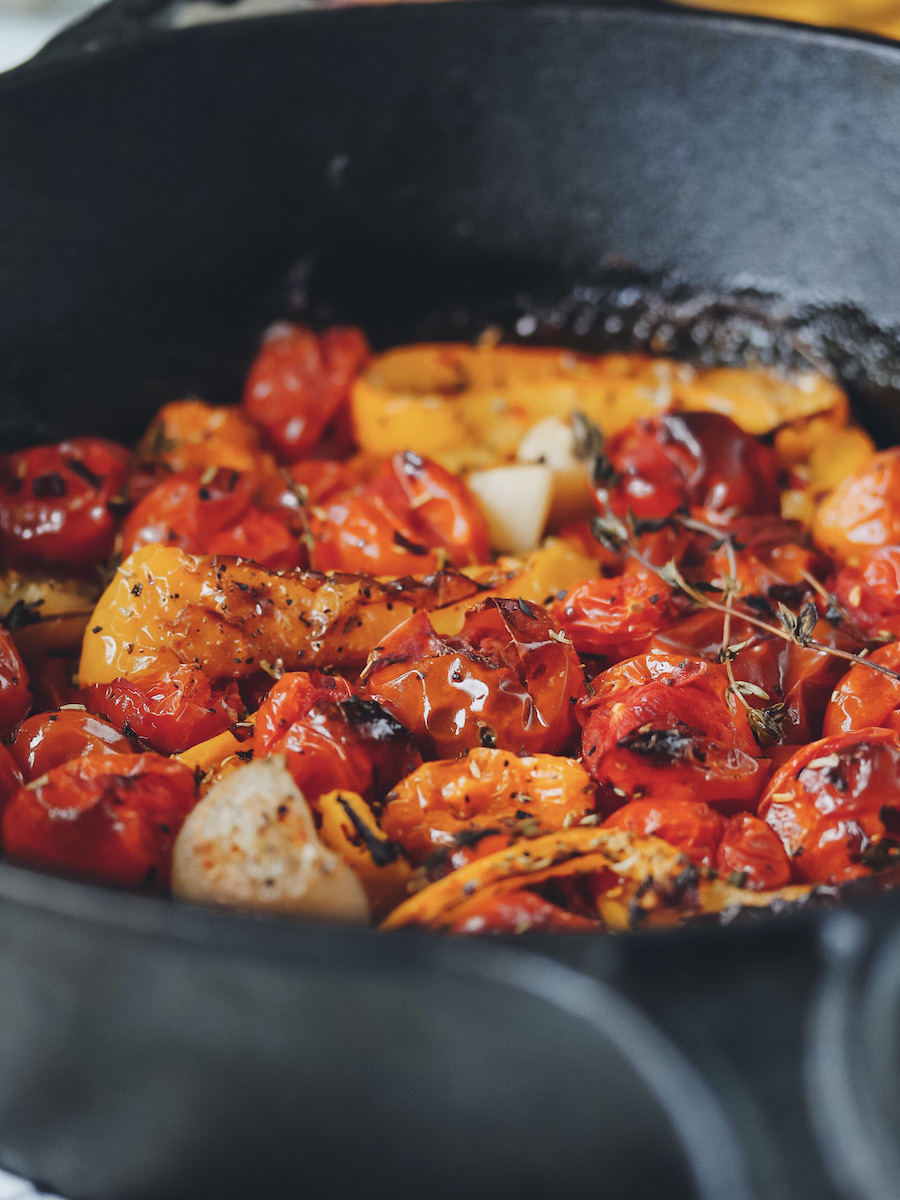Einfache vegane Gnocchi mit OfenGemüseSauce Lena Eats Veganer